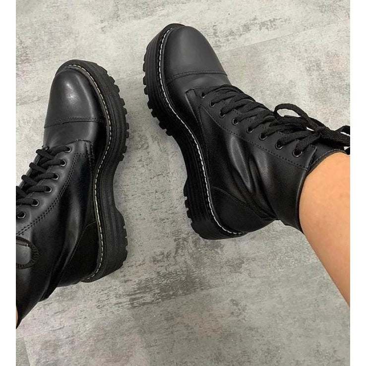 Bota Coturno Curto Tratorado