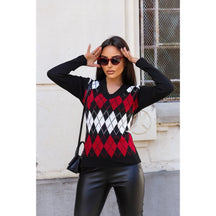 Blusa Gola V Escocesa