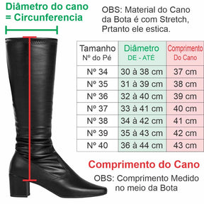 Bota Cano Longo Confortável